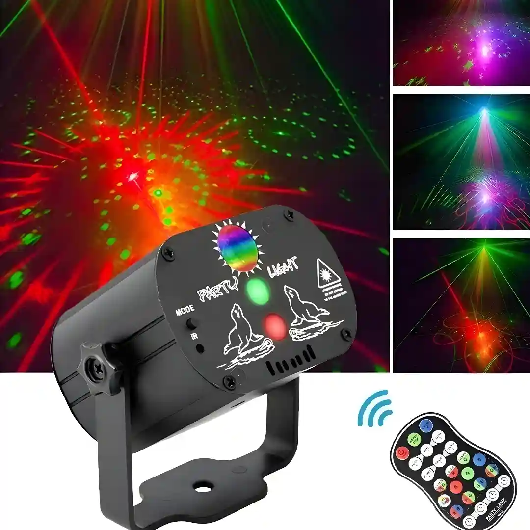 Projector Lamp Bright Laser Stage Light LED USB Music sensor